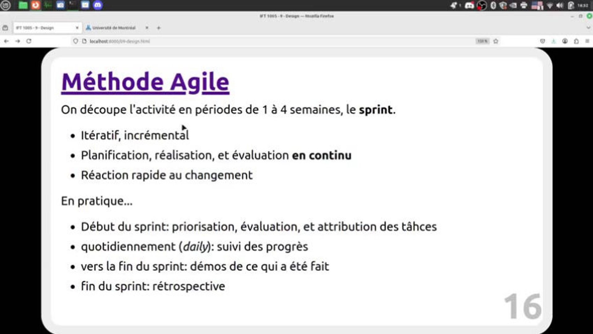 IFT1005 A - H25 | 9. Design de site web - Peertube du DIRO