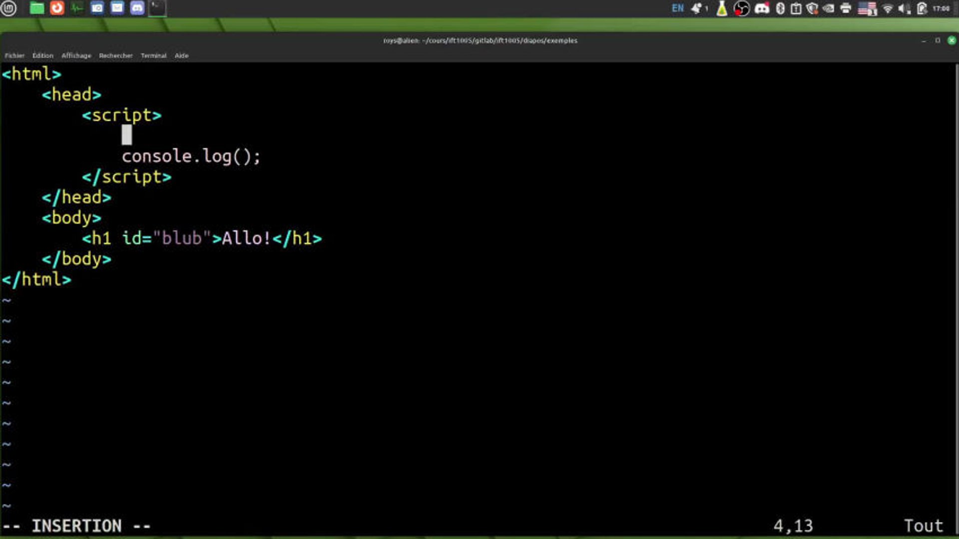 IFT1005A - 2024 | Javascript - Peertube du DIRO